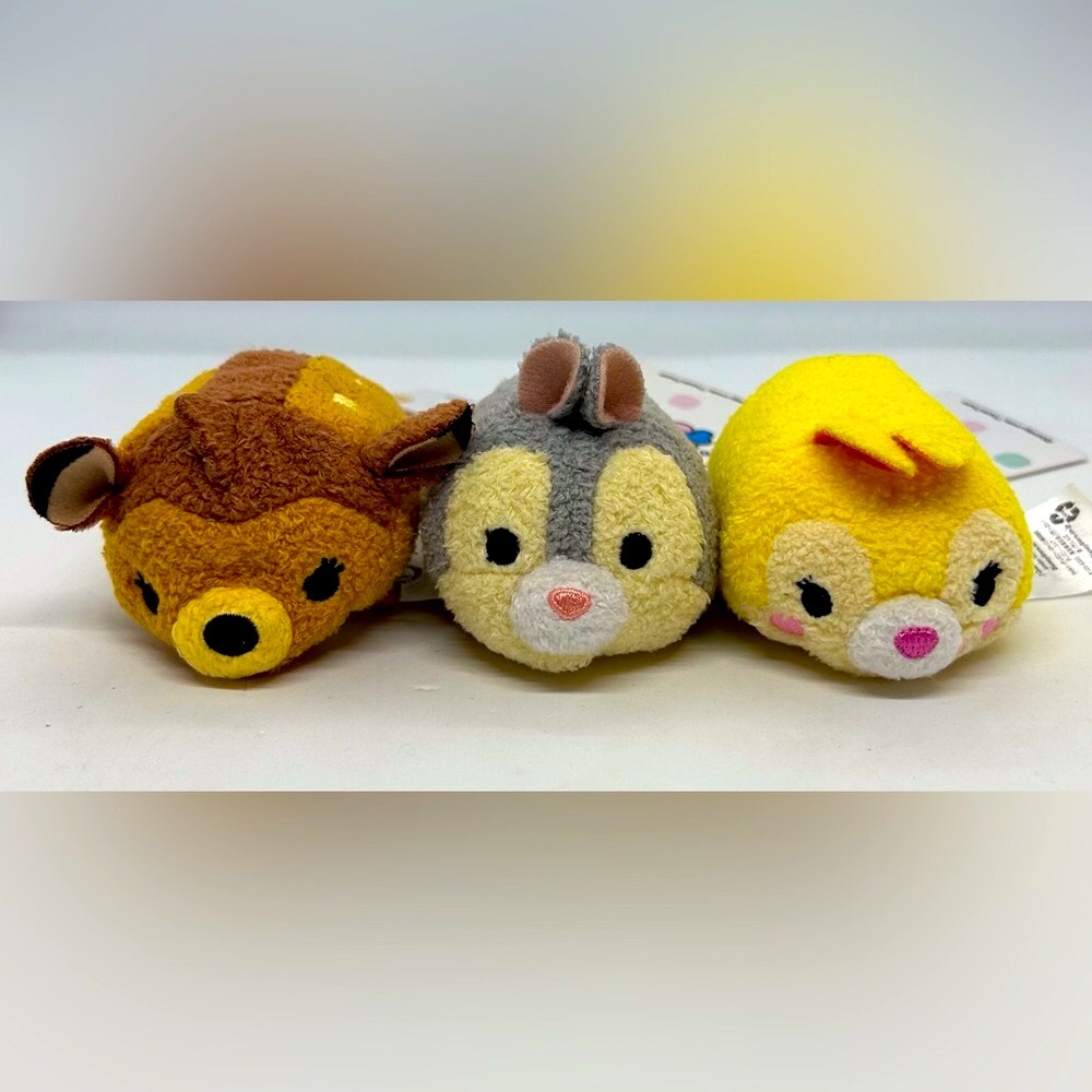 Disney Bambi, Thumper, & Miss Bunny Mini Tsum Tsums, Set of 3, NWT.